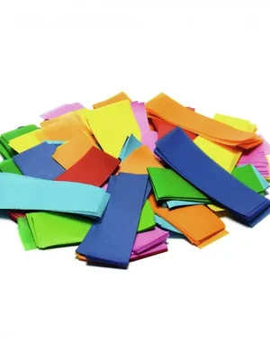 Tcm Fx pomalu padající obdélníkové konfety 55x18mm, barevné, 1kg Levný