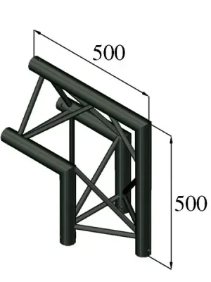 Trilock S-PAC 24 2-koncový rohový díl, 90, černý Hit Sezóny
