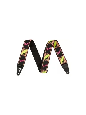 Fender Neon Monogrammed Strap YELLOW/PINK Horká Nabídka