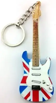 Cenově Výhodný Přívěsek na klíče Music Legends PPT-PD173 Stratocaster UK Flag