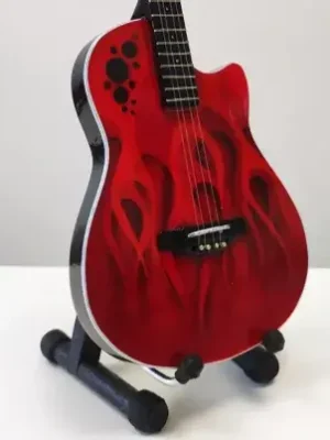 Víkendová Akce Miniatura kytary Music Legends PPT-MK048 Ovation Red Flame GCXT 2004