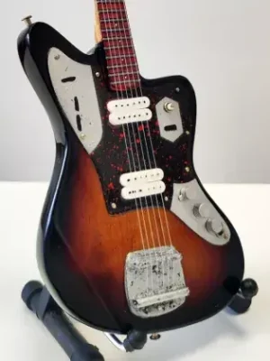 Miniatura kytary Music Legends PPT-MK173 Kurt Cobain Nirvana Fender Jaguar 3CS Poslední Šance