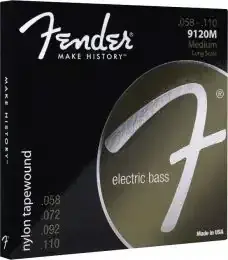 Cenová Bomba Struny pro baskytaru Fender 9120 Nylon Tapewound Bass Strings - 58/110
