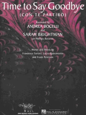 TIME TO SAY GOODBYE (Con Te Partiro)klavír/zpěv/kytara Časově Omezené