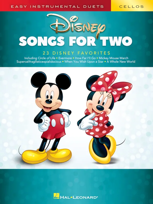 Časově Omezené Disney Songs for Two / violoncello - snadné duety