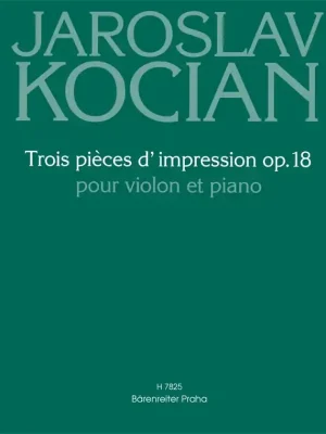 Kocian: Trois pieces d´impression op. 18 / tři skladby pro housle a klavír Tovární Cena