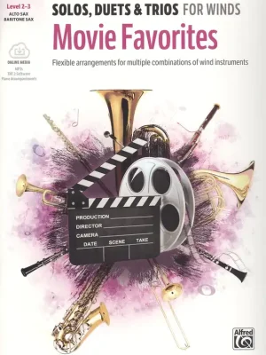 Omezená Nabídka MOVIE FAVORITES: Solos, Duets & Trios for Winds + Audio Online / altový (barytonový) saxofon a klavír (PDF)