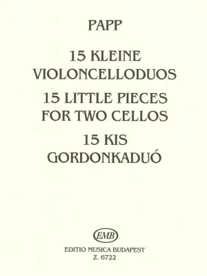 Vrácení Zdarma Papp, Lajos: 15 Little Pieces for Two Cellos / 15 skladbiček pro dvě violoncella