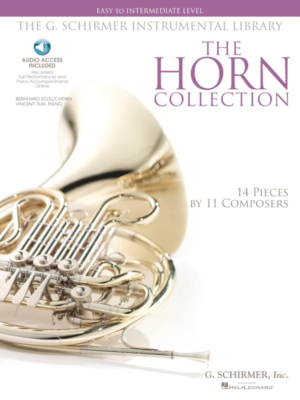 Cenový Hit THE HORN COLLECTION (easy-intermediate) + Audio Online / lesní roh (f horn) a klavír