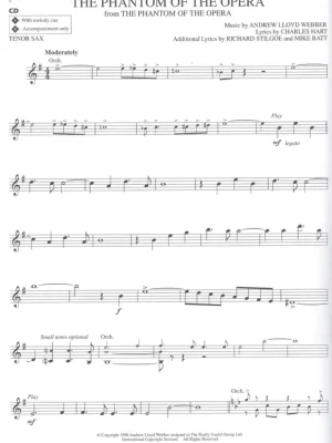 ANDREW LLOYD WEBER CLASSICS + CD / tenorový saxofon Jen Po Omezenou Doba