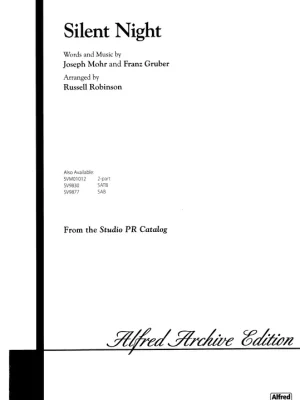 SILENT NIGHT (Tichá noc) / SSA* + piano Finální Výprodej