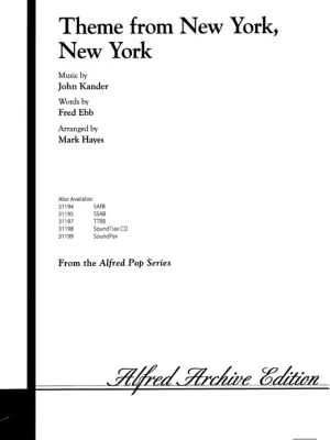 Theme from New York, New York / SSA* + klavír/akordy Oblíbený