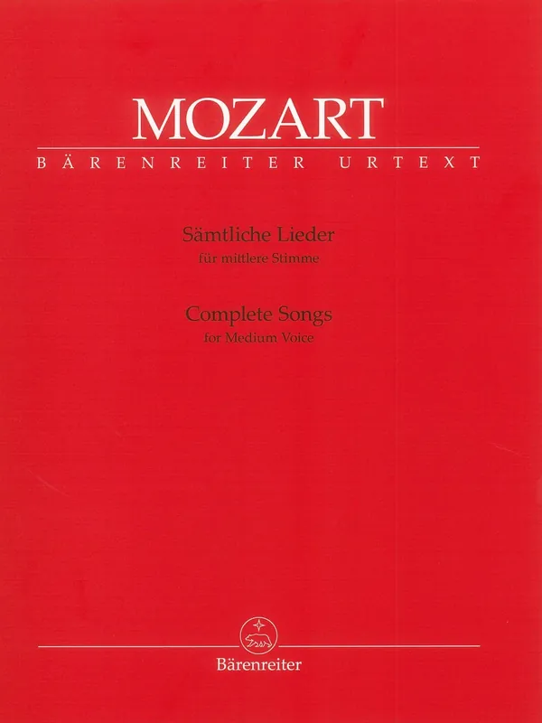 Mozart: Complete Songs / zpěv (střední hlas) a klavír Pouze Dnes
