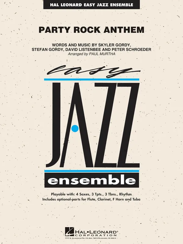 Party Rock Anthem - Easy Jazz Ensemble / partitura + party Časově Omezené