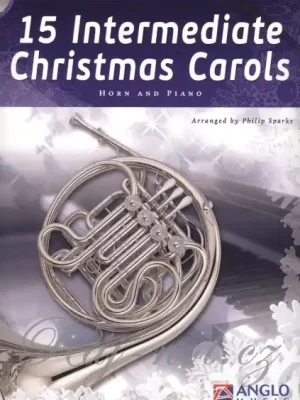 15 Intermediate Christmas Carols pro lesní roh (f horn) a klavír Originální