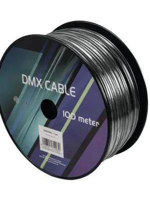 Eurolite DMX kabel, 2x0,22 m, černý, 100 m cívka Víkendová Akce