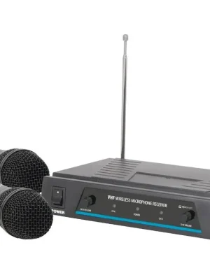 Nejlepší Volba QTX VHF-2, bezdrátový mikrofon, 2 kanálový, 173,8 + 174,8 MHz