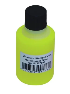 Časově Omezené Eurolite UV aktivní razítkovací barva, transparentní žlutá, 50ml
