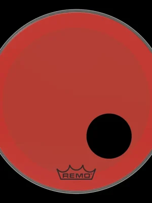 Cenový Hit REMO POWERSTROKE 3 COLORTONE CLEAR 18" červená+otvor 5"