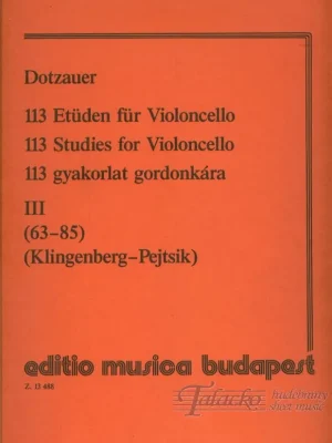 113 Studies for Violoncello 3 (no. 63-85) Oblíbený