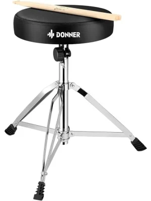 DONNER Adjustable Height Drum Throne With A Pair Maple Mood Drum Sticks Objednat Nyní