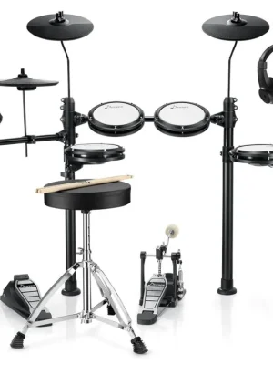 Doprava Zdarma DONNER DED-95 5 Drums 3 Cymbals with drum sticks/ audio cable