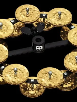 Dokud Zásoby Vydrží MEINL HIHAT TAMBOURINE 2-ROWS HAMMERED BRASS JINGLES