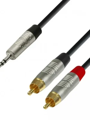 Adam Hall Cables K4 YWCC 0300 - Audiokabel REAN 3,5 mm Klinke stereo auf 2 x Cin Nejprodávanější