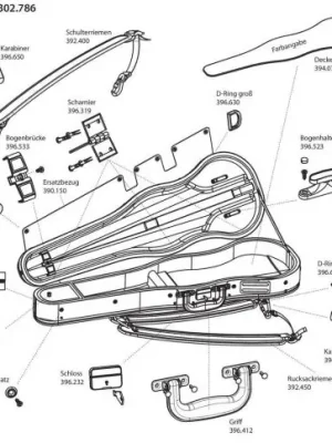 Hit Sezóny Náhradní díly - Popruhy na záda Houslová forma / Housle / Houslové pouzdro