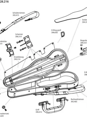 Nejlepší Volba Náhradní díly - Tvarové pouzdro pro violu Liuteria Concerto