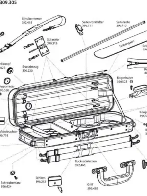 Výprodej Náhradní díly - Pouzdro pro housle Liuteria Atlanta