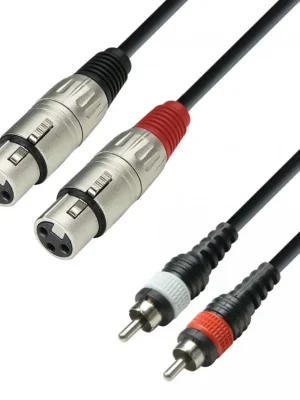 Adam Hall Kabel 2x Cinch-2x XLR F 3m Vysoce Kvalitní