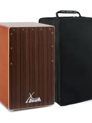 XDrum Cajon Primero Bass Port Cocoa Brown / Ebony s obalem Aktuální